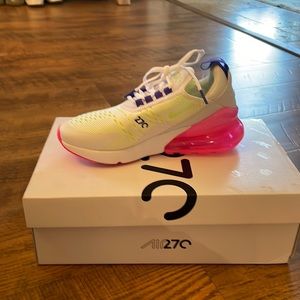 Nike air max 270 white volt pink blast/brand new